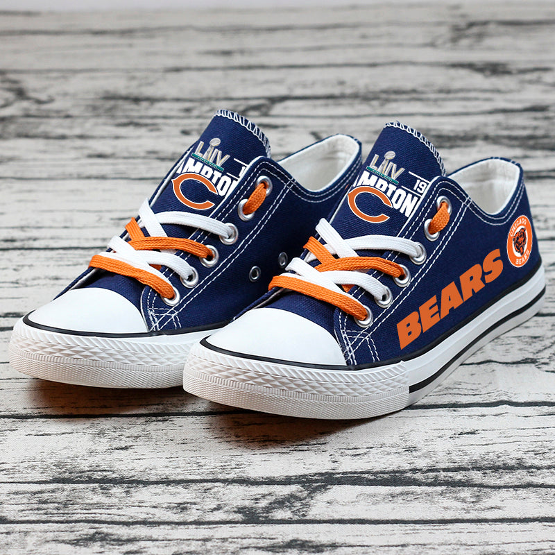 Chicago Bears Champion edition shoes canvas sneakers for men and women with team logo