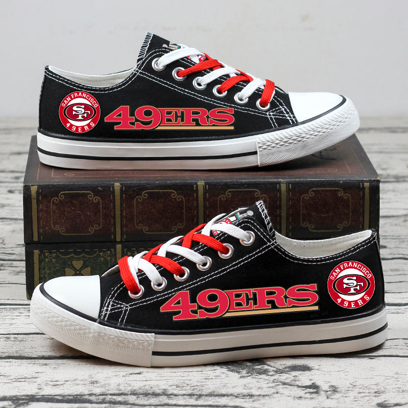 San Francisco 49ers canvas shoes unisex sneakers with team logo