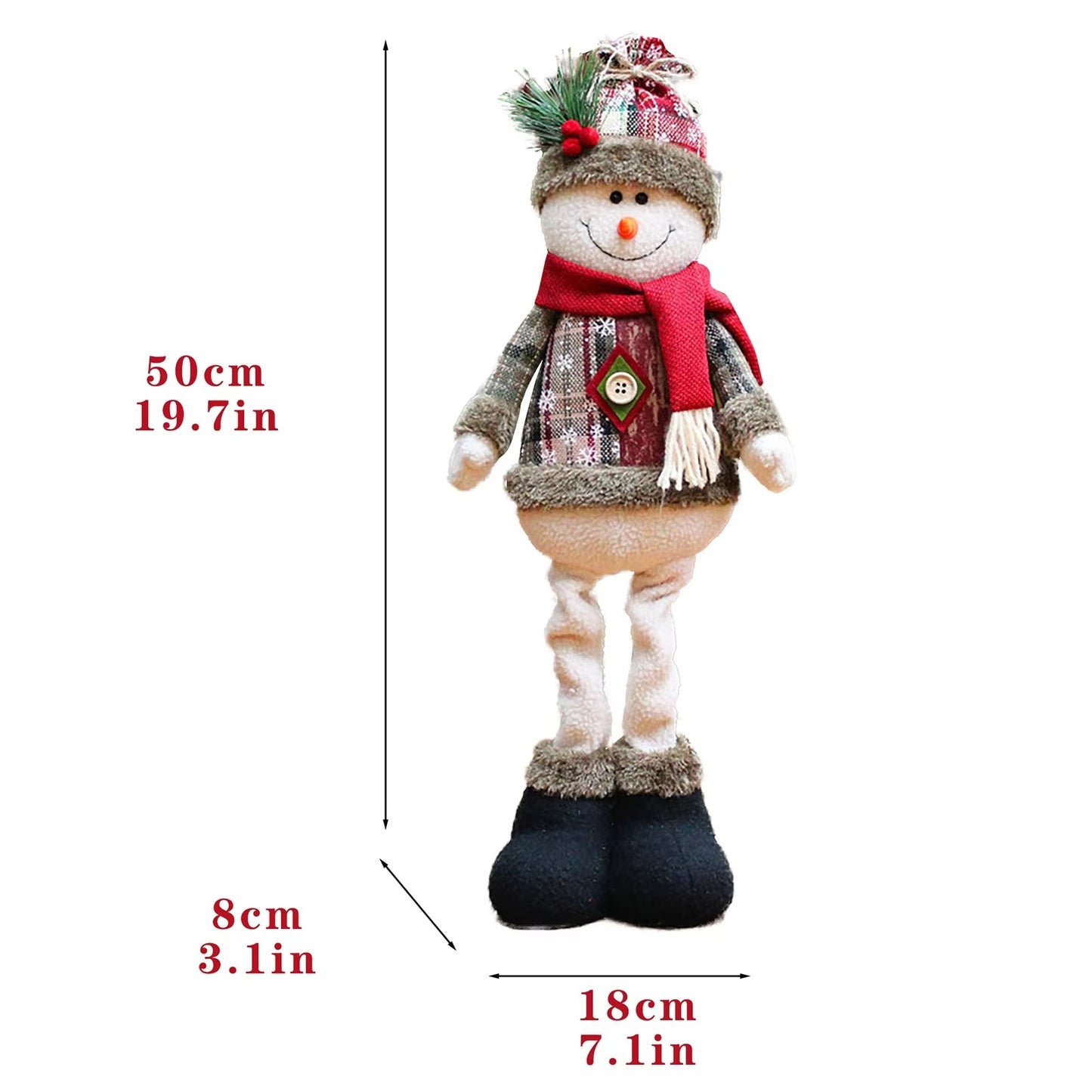 Festive Santa Claus & Snowman, Reindeer Stretchable Legs Christmas Decor