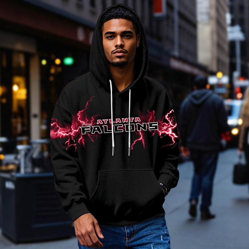 Red Lightning Streetwear Pullover**