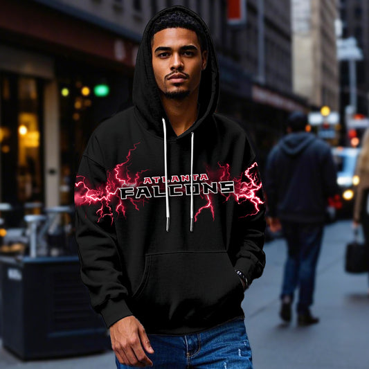 Red Lightning Streetwear Pullover**