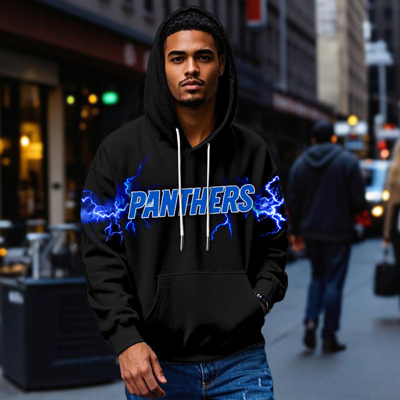 Blue Lightning Streetwear Pullover**