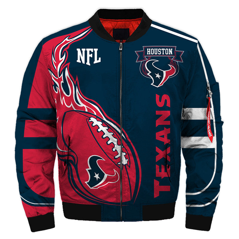 Navy Red Bull Head NFL Full-Zip Coat**