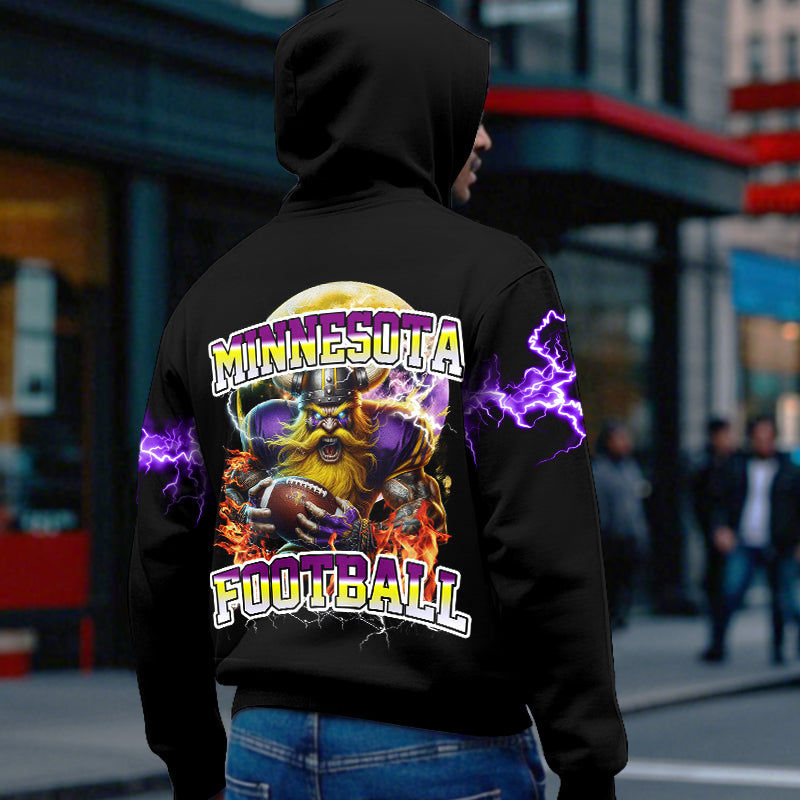 Purple Lightning Streetwear Pullover**
