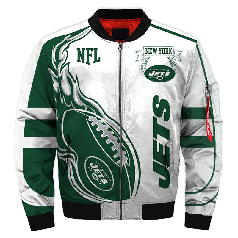 White Green NFL Full-Zip Coat**