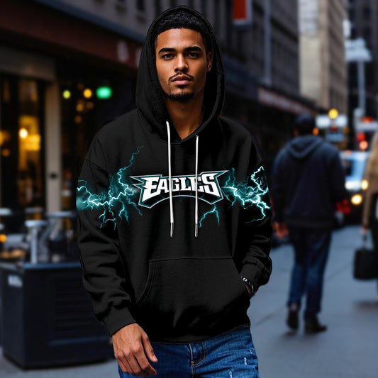 Aqua Lightning Streetwear Pullover**