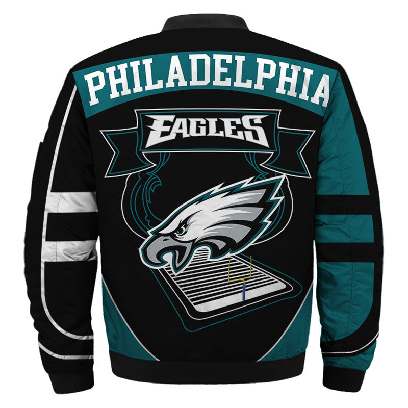 Black Teal Eagles Head Logo Print**
