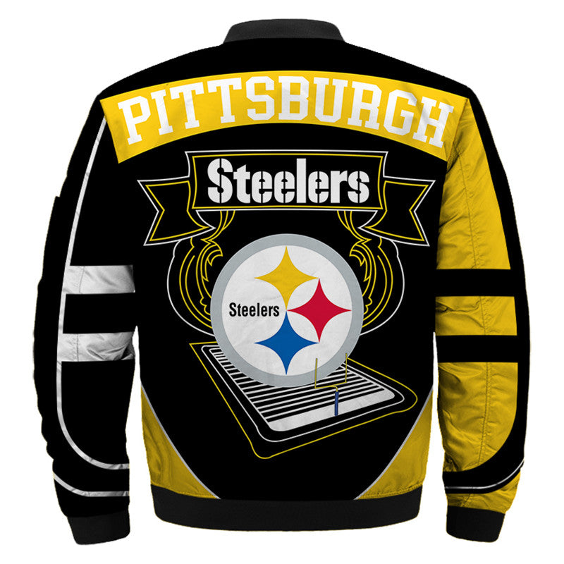 Black Yellow Steelers Logo Print**
