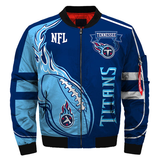 Navy Light Blue NFL Full-Zip Coat**