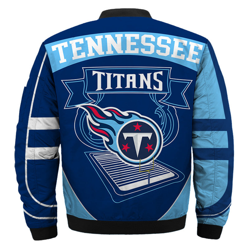 Navy Light Blue Titans Logo Print**